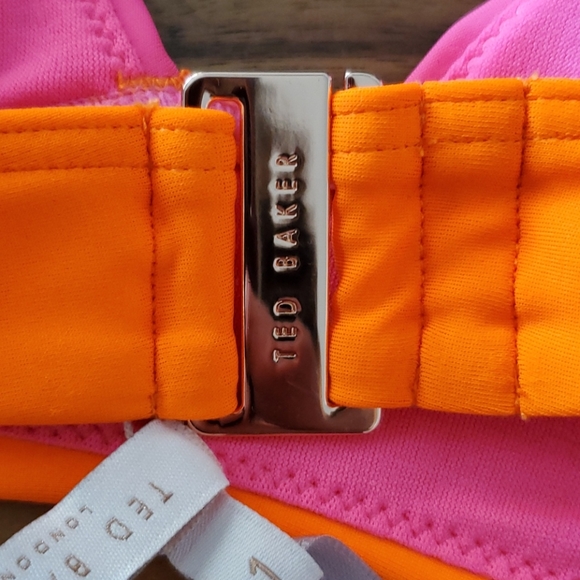 Ted Baker Indeh Color Block Neon Bikini Top - Picture 7 of 9